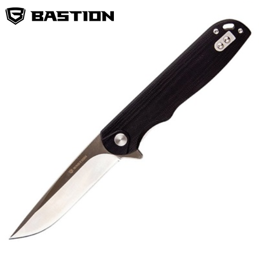 Bastion Craft Flipper Folding Knife, D2, G10 Black, BSTN2374